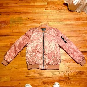 Men’s Pink Bomber Jacket, Size M
